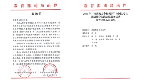 喜報(bào)！武威職業(yè)技術(shù)大學(xué)“推普助力·鄉(xiāng)村振興”暑期社會(huì)實(shí)踐團(tuán)隊(duì)獲評全國優(yōu)秀團(tuán)隊(duì)