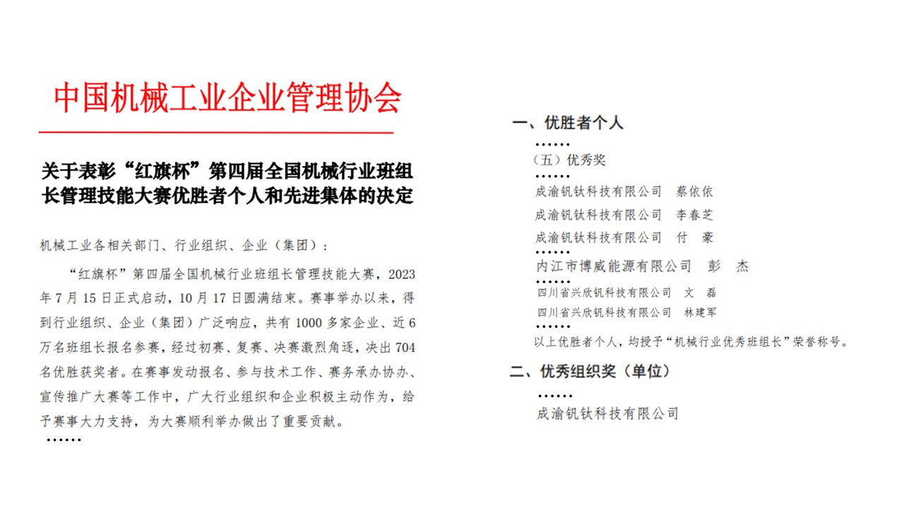 喜訊！釩鈦科技再獲7項(xiàng)國(guó)家級(jí)榮譽(yù)